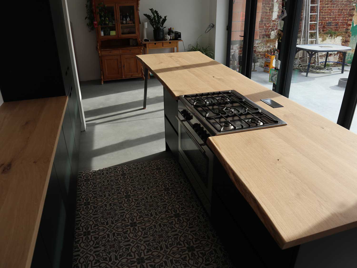 Massief eiken keukenblad op maat | Woodz Design | Zander Steels