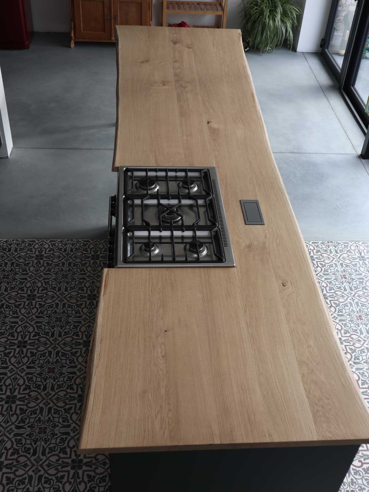 Massief eiken keukenblad op maat | Woodz Design | Zander Steels