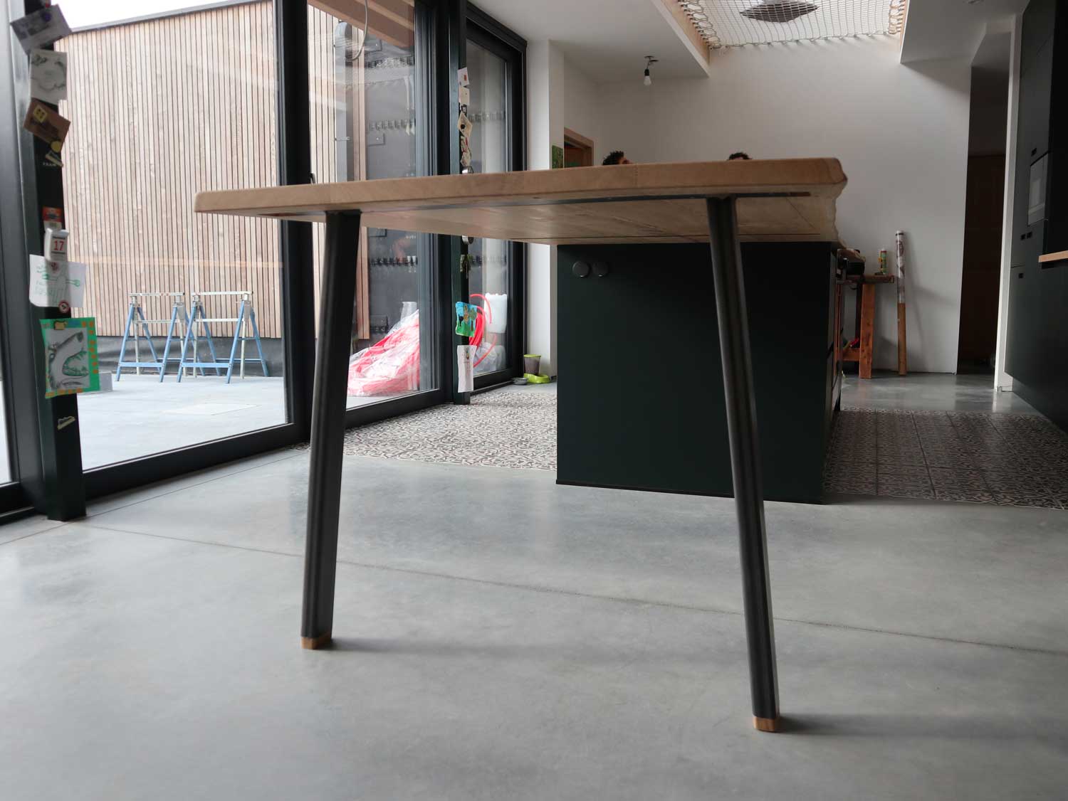 Massief eiken keukenblad op maat | Woodz Design | Zander Steels