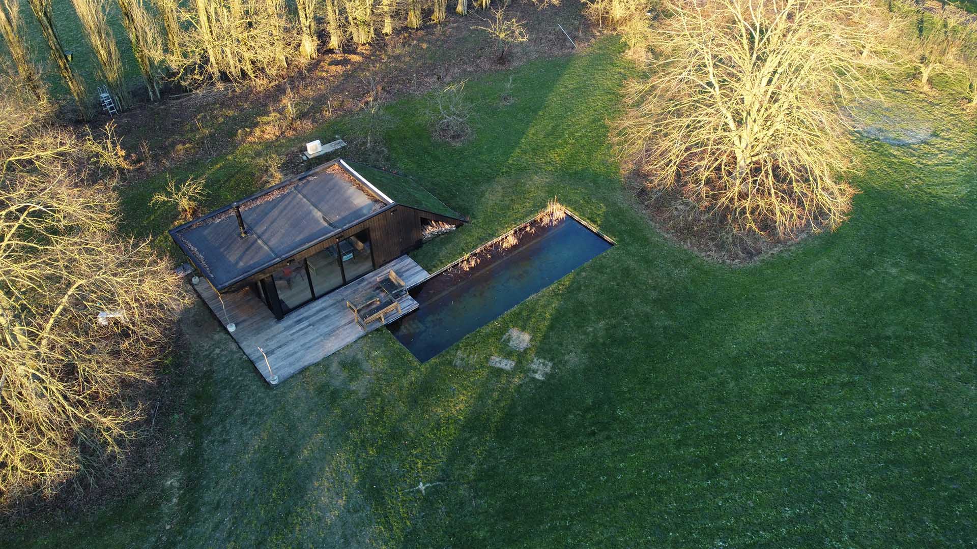 Poolhouse met groen dak | Woodz Design | Zander Steels