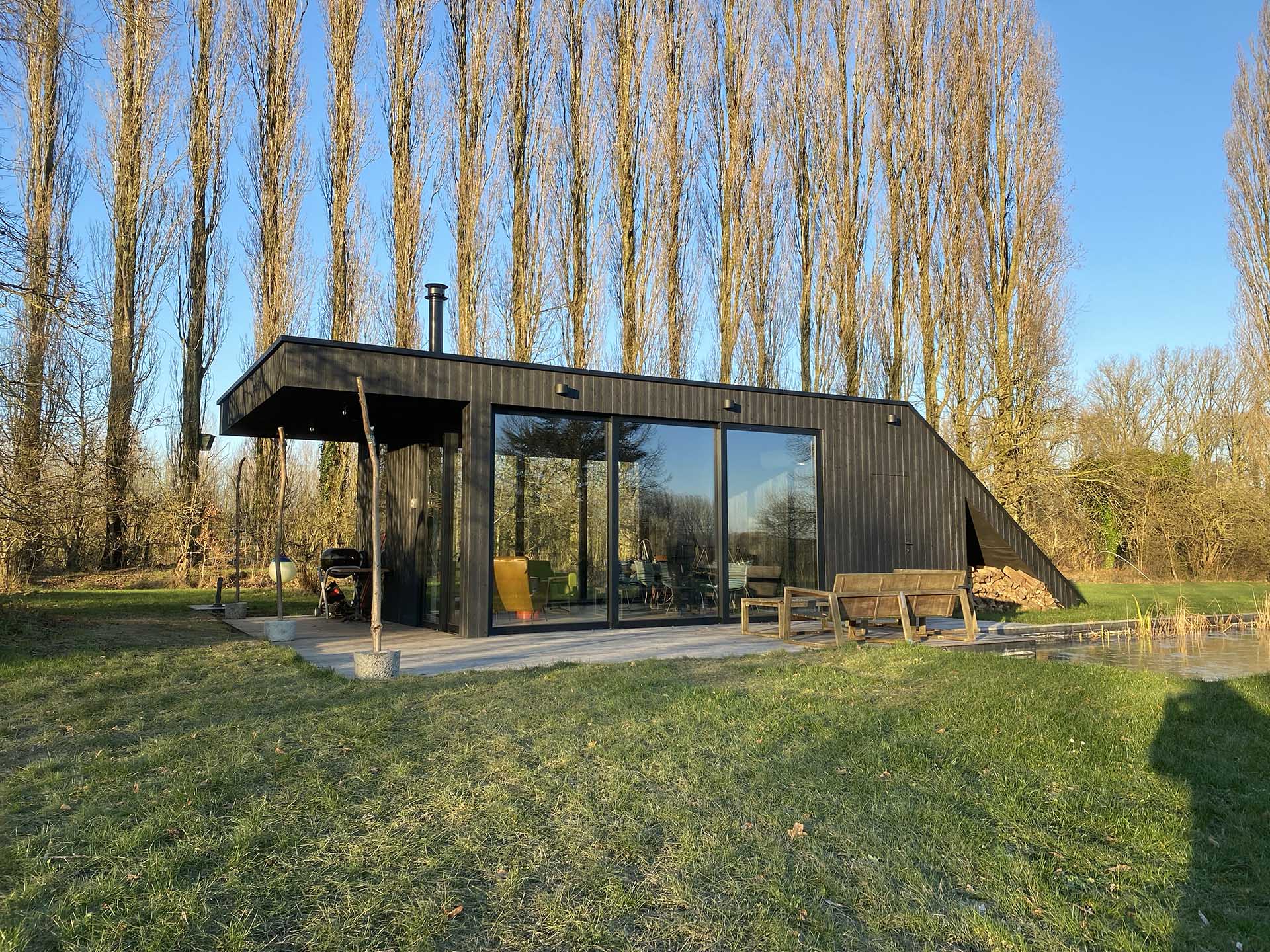 Poolhouse met groen dak | Woodz Design | Zander Steels