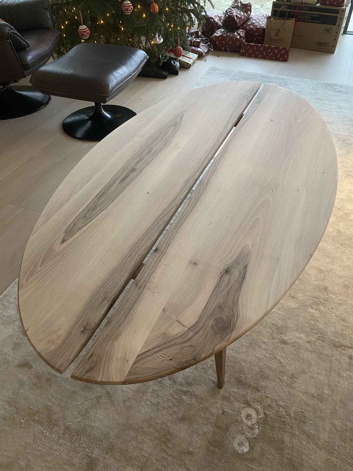 Salontafel notelaar | Woodz Design | Zander Steels
