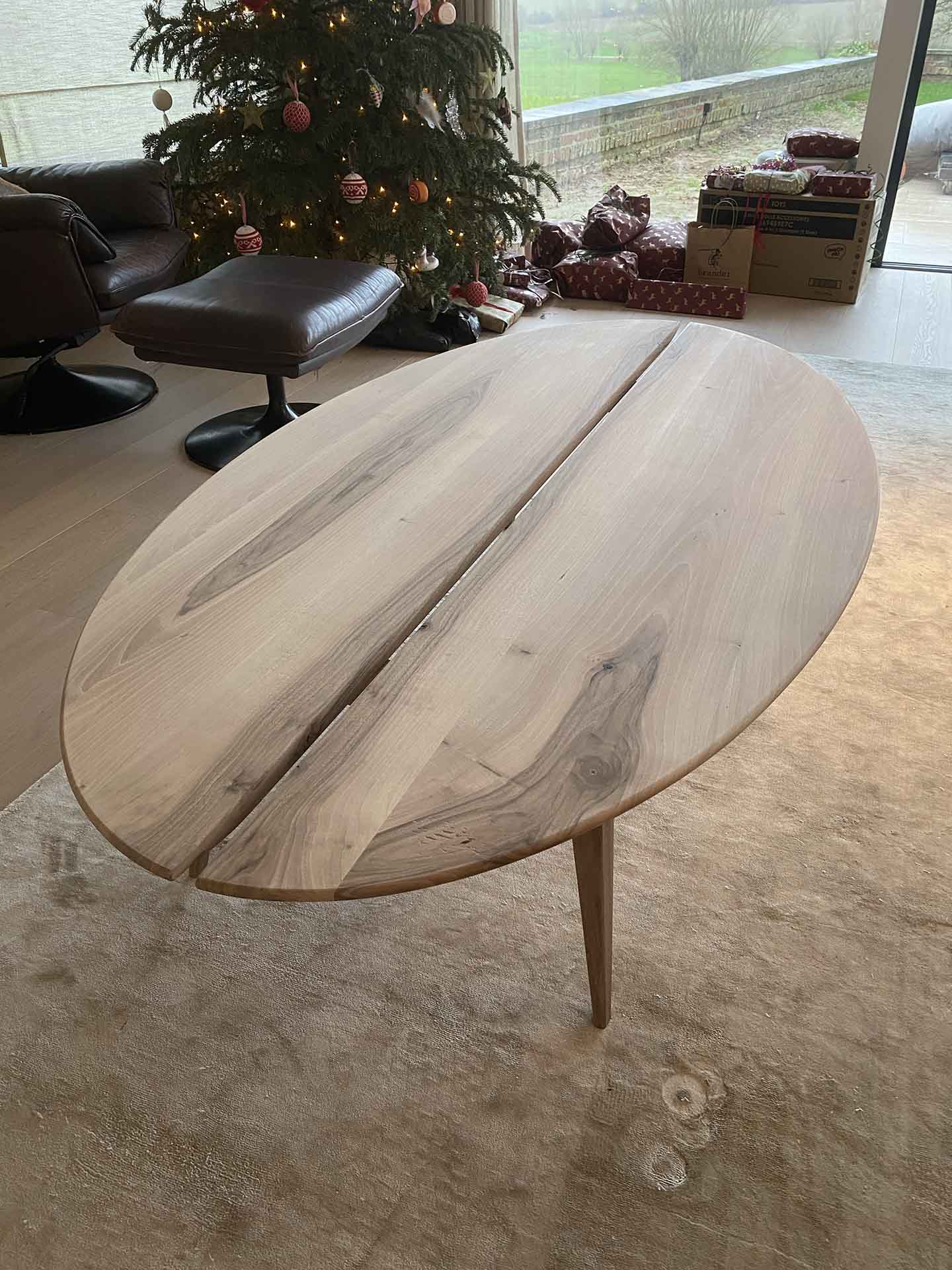Salontafel notelaar | Woodz Design | Zander Steels