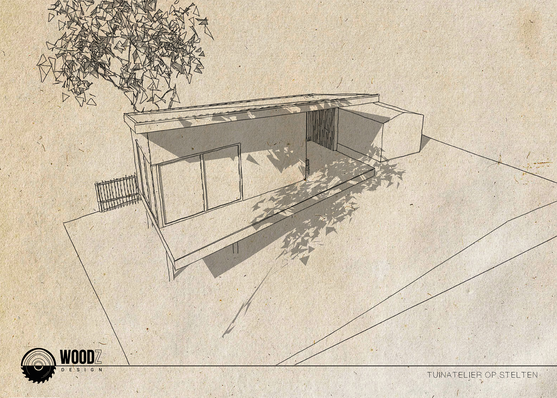 Tuinatelier op stelten | Woodz Design | Zander Steels