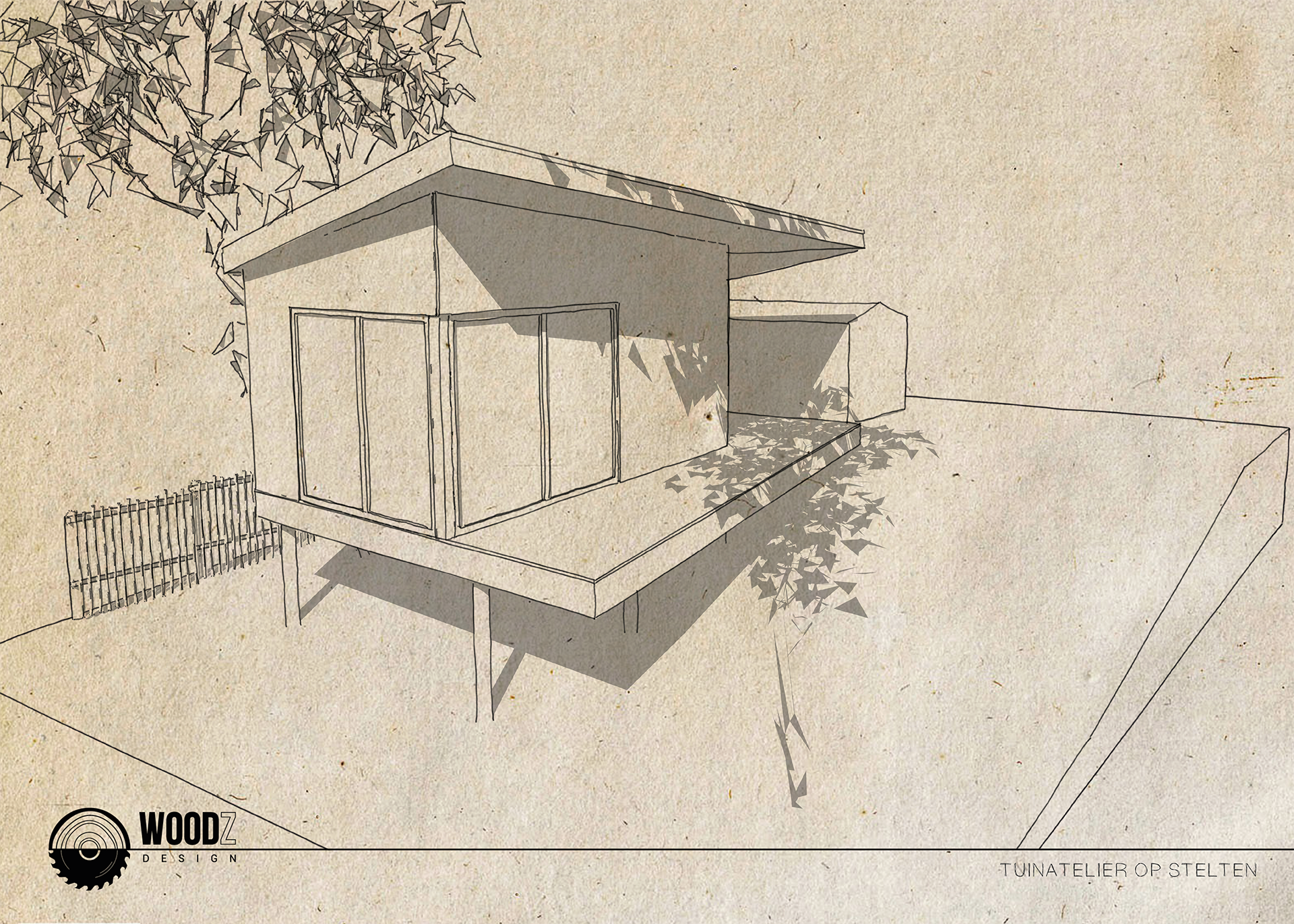 Tuinatelier op stelten | Woodz Design | Zander Steels
